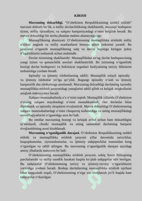 OʻZBEKISTON Respublikasi tashkil etilishi 3