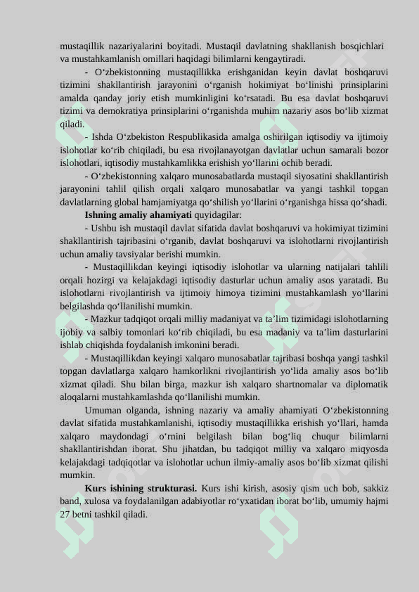 OʻZBEKISTON Respublikasi tashkil etilishi 6