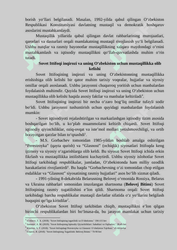 OʻZBEKISTON Respublikasi tashkil etilishi 8