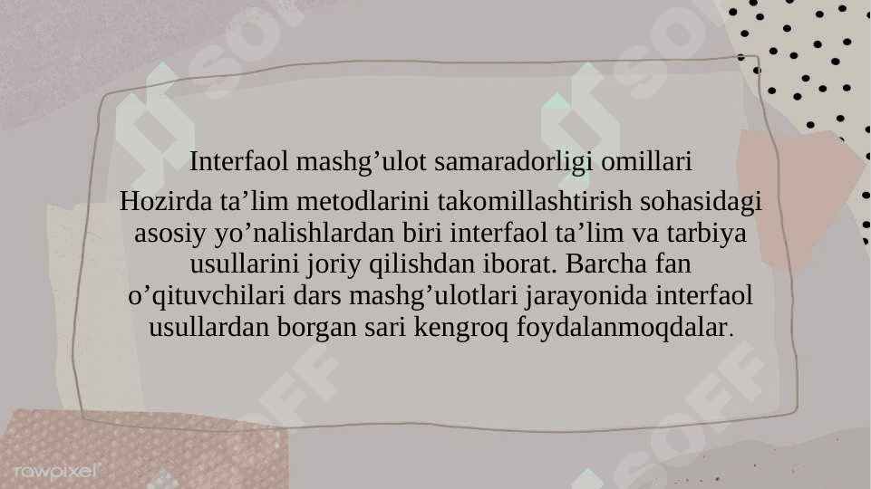 Oʼqitishning interfaol metodlar 3