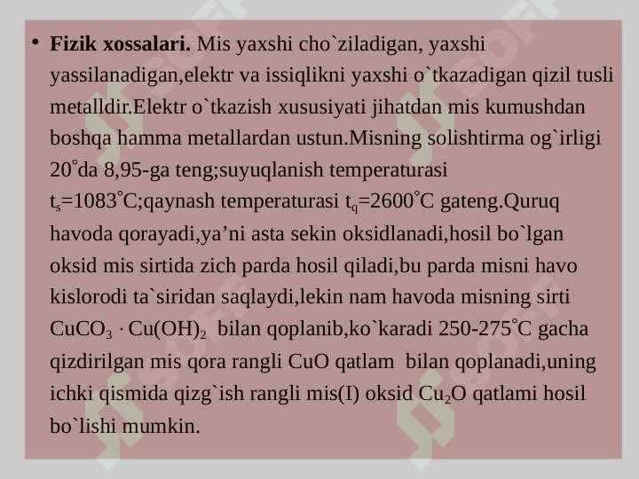Rangli metallar. Mis konlari geologiyasi 4