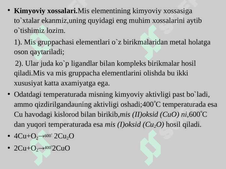Rangli metallar. Mis konlari geologiyasi 5