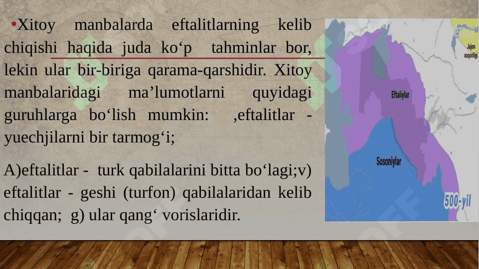 Ilk oʻrta asrlarda Oʻrta Osiyo tarixiy bilimlarni rivojlanish 8