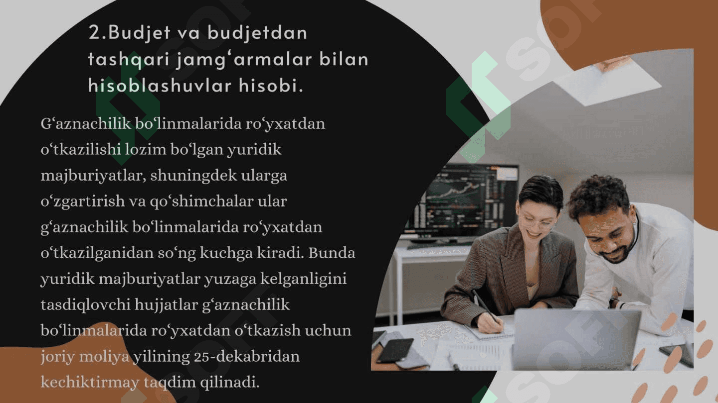 Byudjet tashkilotlarida turli debitor va kreditorlar bilan hisoblashuvlar hisobi 8