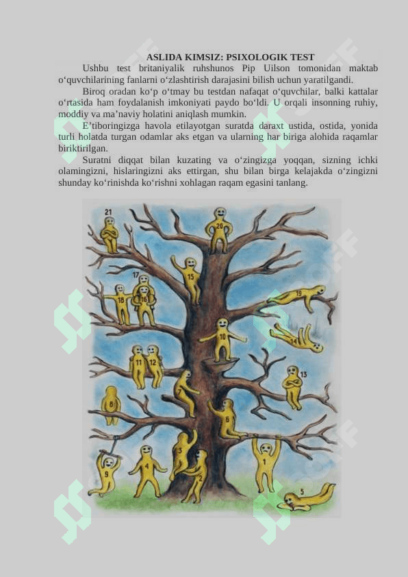Psixologiyasidan test va metodikalar 3