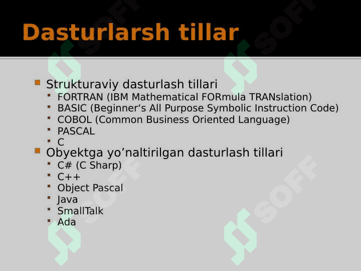 C/C++: Umumiy tushunchalar 3