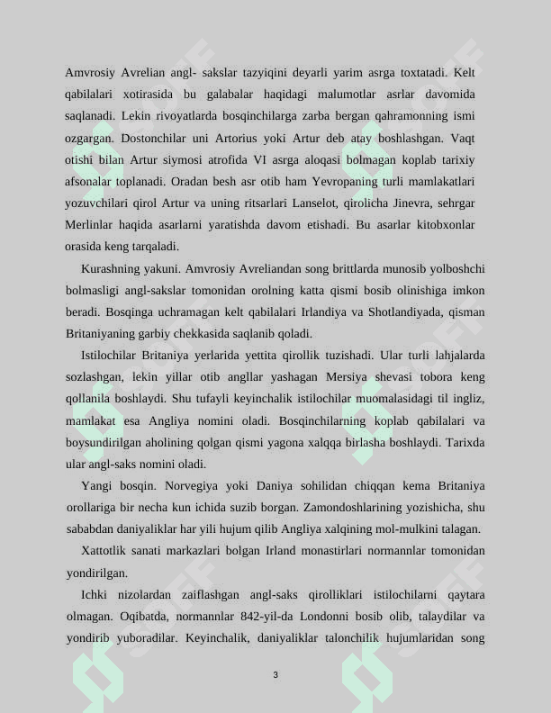 Tarix darslarida Britaniyadan Angliyaga mavzusini o'rganish usullari 3