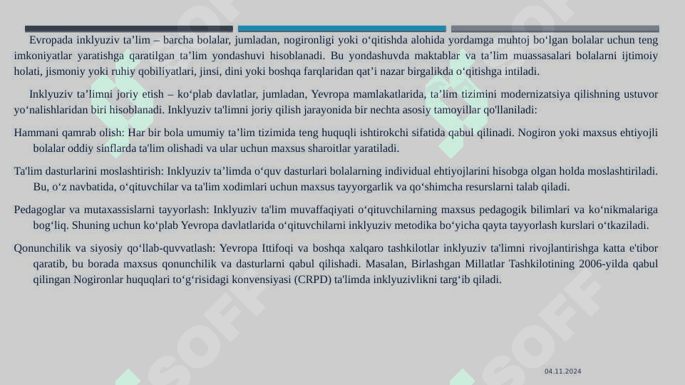 Chet elda inklyuziv ta’limning joriy etilishi 2