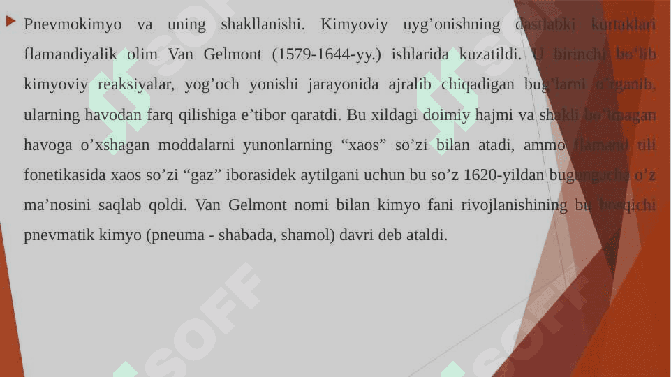 Pnevmokimyoning shakllanishi va rivojlanishi 3