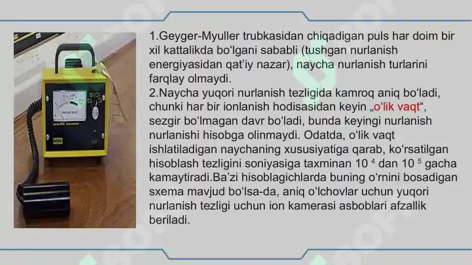 Dozimetriyaning asosiy tushunchalari 7