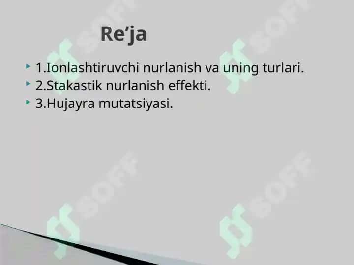 Ionlashtiruvchi nurlanishlarning biologik ta’siri 2