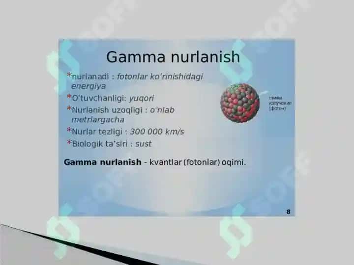 Ionlashtiruvchi nurlanishlarning biologik ta’siri 8
