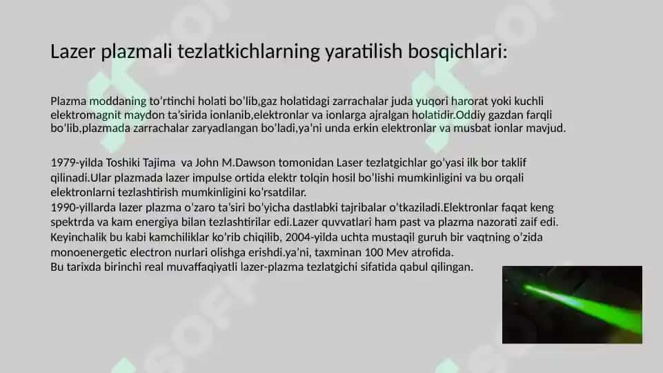 Lazer plazmali tezlatkichlar 4