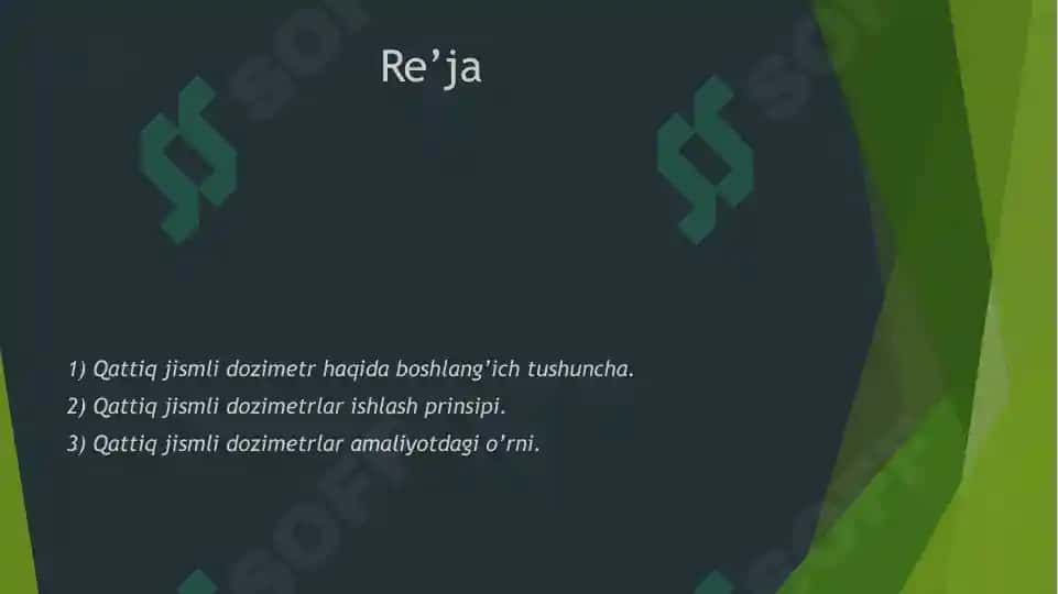 Qattiq jismli dozimetrlar 2 2