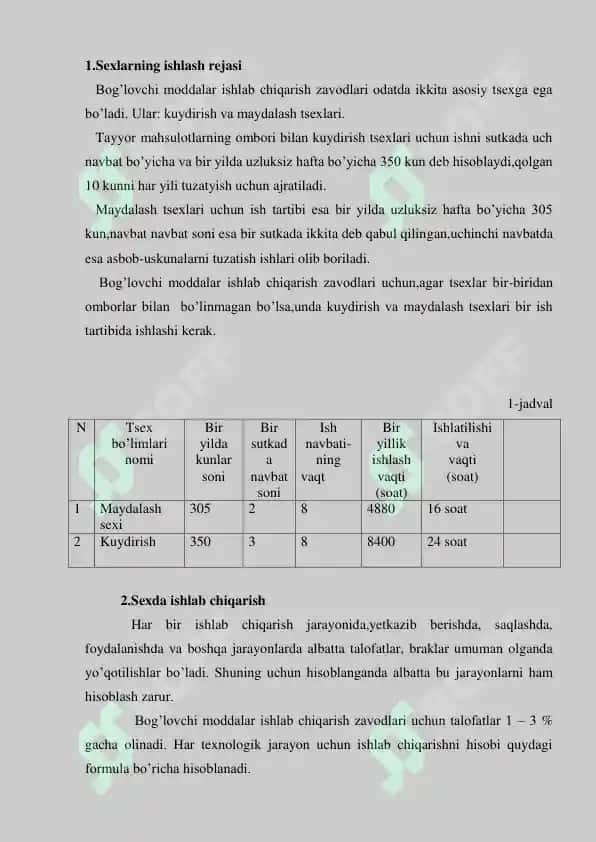 Angidritli sement ishlab chiqarish 8