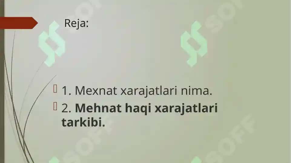 Mehnat xati xarajatlari tahlili 2