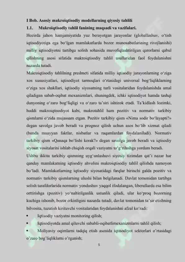 Asosiy makroiqtisodiy modеllarning qiyosiy tahlili 4