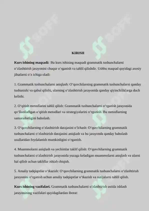 Grammatik tushunchalarni o‘zlashtirishning metodik shartlari mavzusidagi 2
