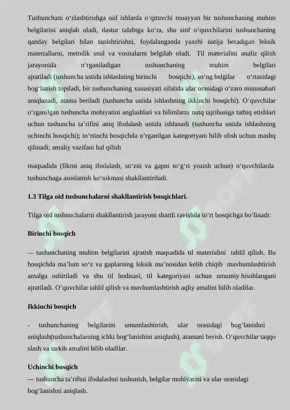 Grammatik tushunchalarni o‘zlashtirishning metodik shartlari mavzusidagi 8
