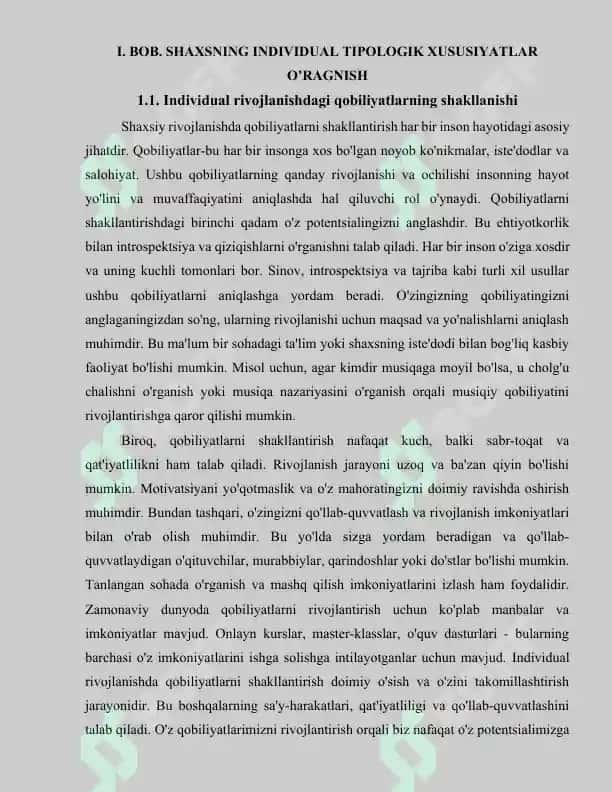 Individual tipologik xususiyatlar klassifikatsiyasi 5