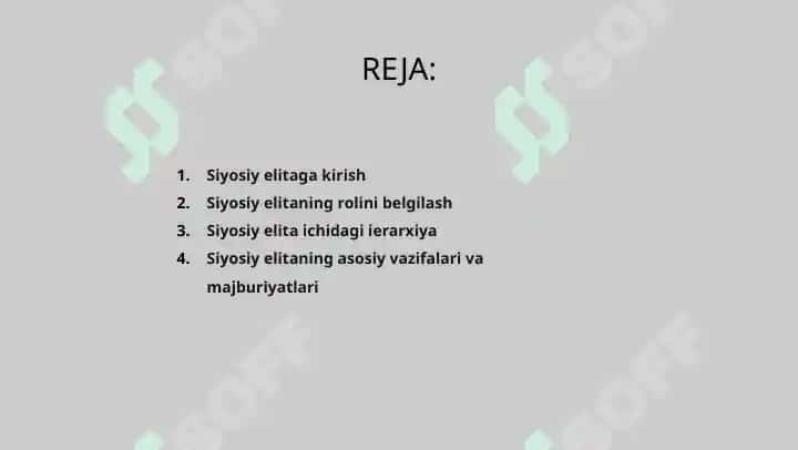 Siyosiy elitaning tuzilishi va vazifalari 2