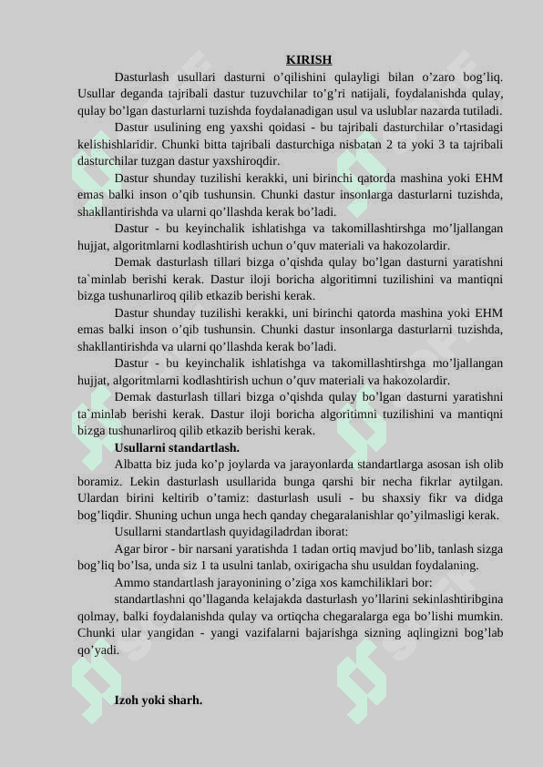 Dasturiy vositalarni loyihalash va ishlab chiqish_ESSEY 3