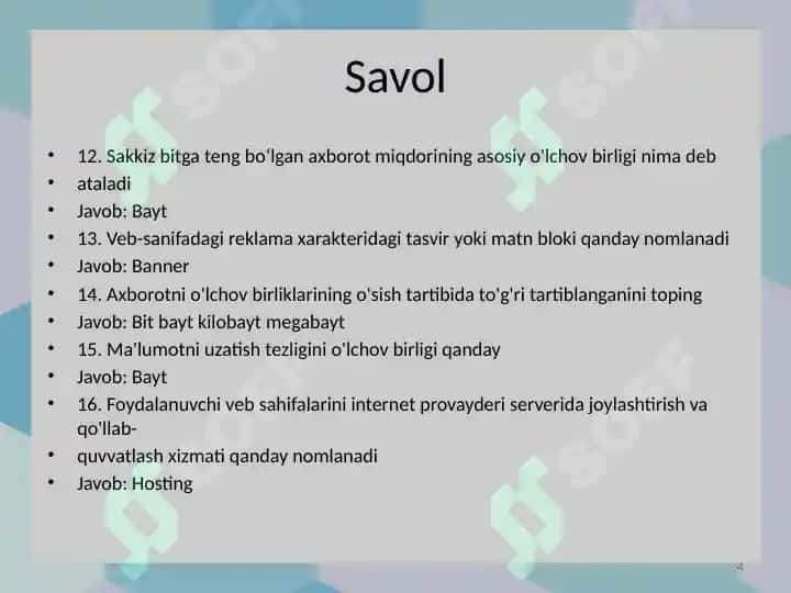 Argos testjavoblari IQ testi bilan 2025-yil yangi 4