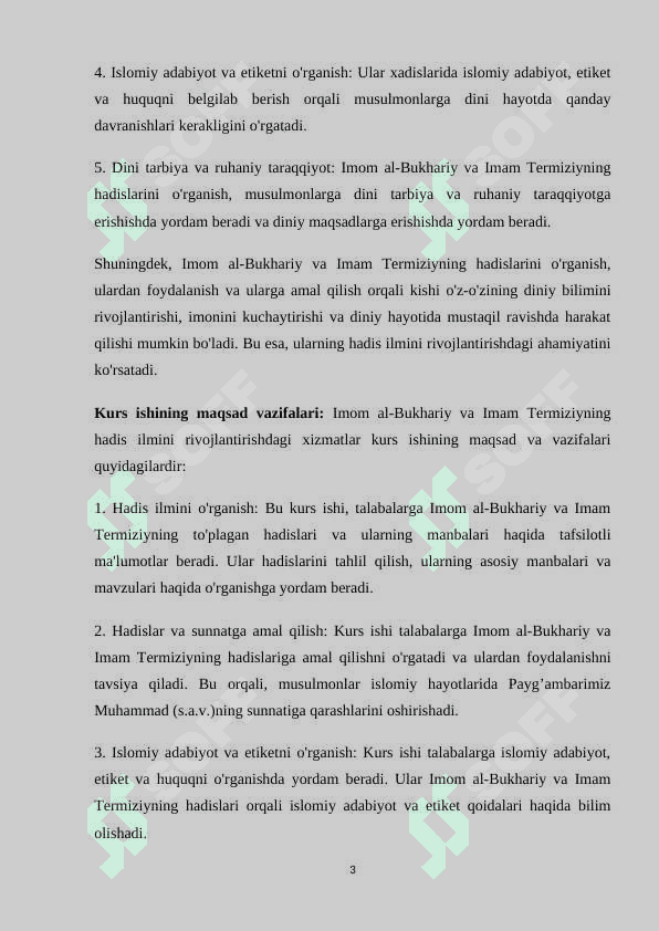 Imom al Buxoriy at Termiziyning hadis ilmini rivojlantirishdagi xizmatlari 3