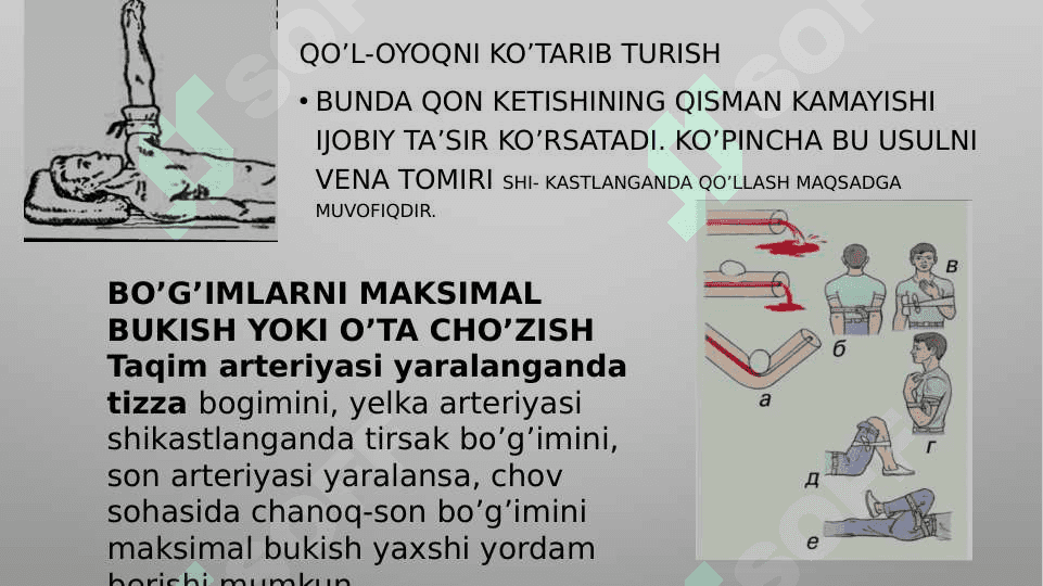 Qon ketishini toʻxtatish 3