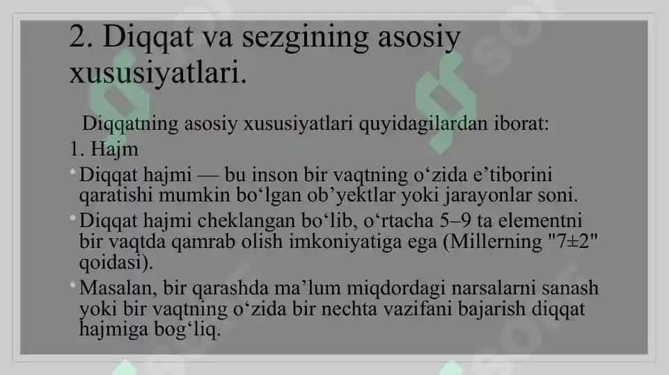 Diqqat va sezgi 8