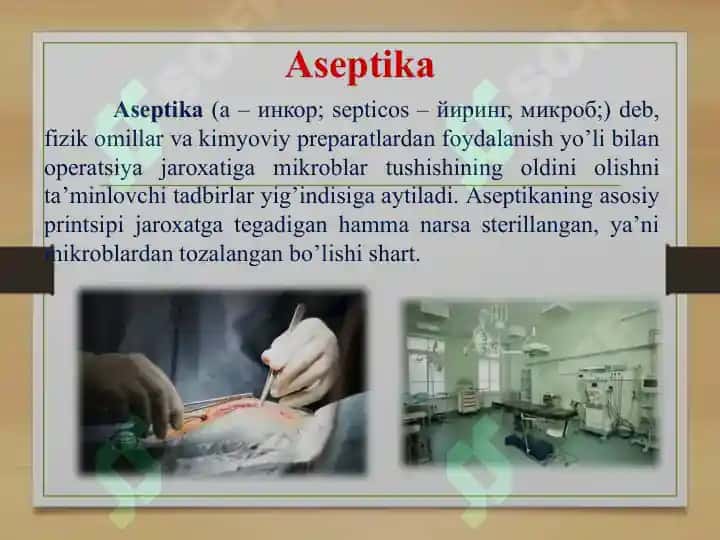 Аsеptikа vа аsеptikа аsоslаri 2