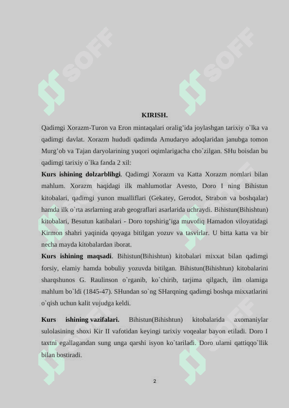 Qadimgi So’g’diyona arxivi. Qadimgi Kushon imperiyasi arxivi. Qadimgi dunyonning xo’jalik arxivlari 2