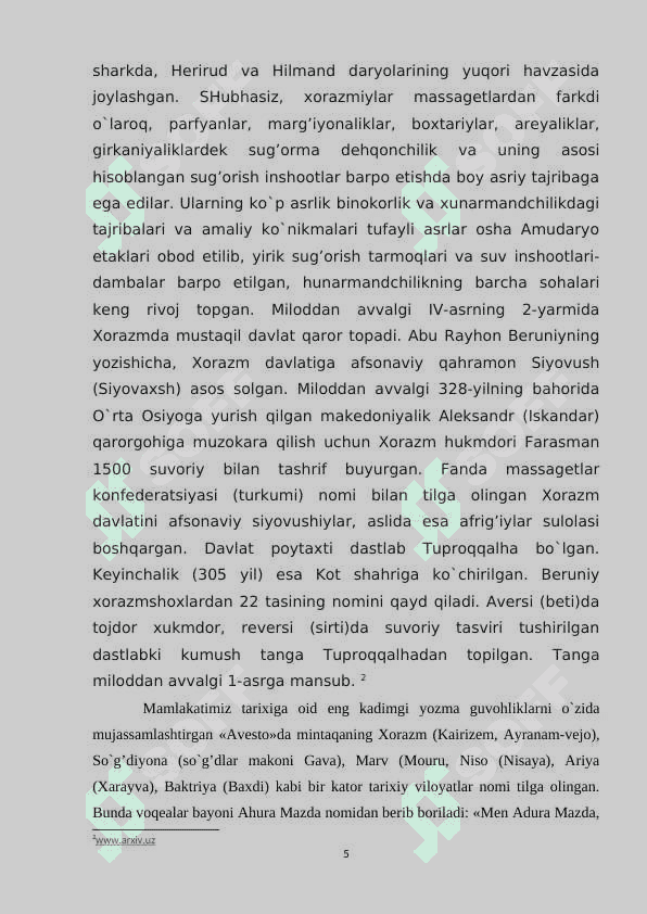 Qadimgi So’g’diyona arxivi. Qadimgi Kushon imperiyasi arxivi. Qadimgi dunyonning xo’jalik arxivlari 5