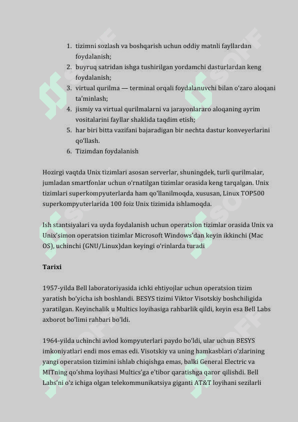 UNIX operatsion tizimi 2