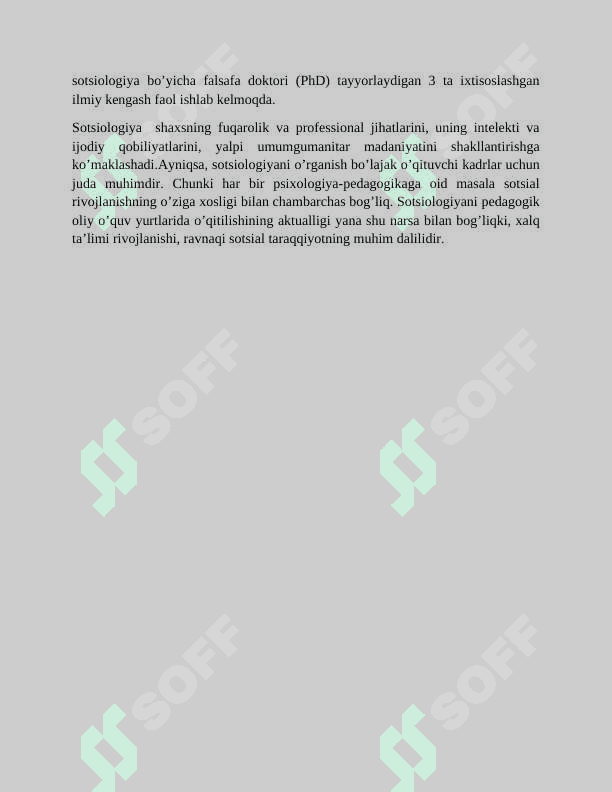 Sotsiologiya fanlari boʻyicha falsafa doktori Fayziyeva Farogʻat Bahodirovnaning  sotsiologiya fanida erishgan yutuqlari 5