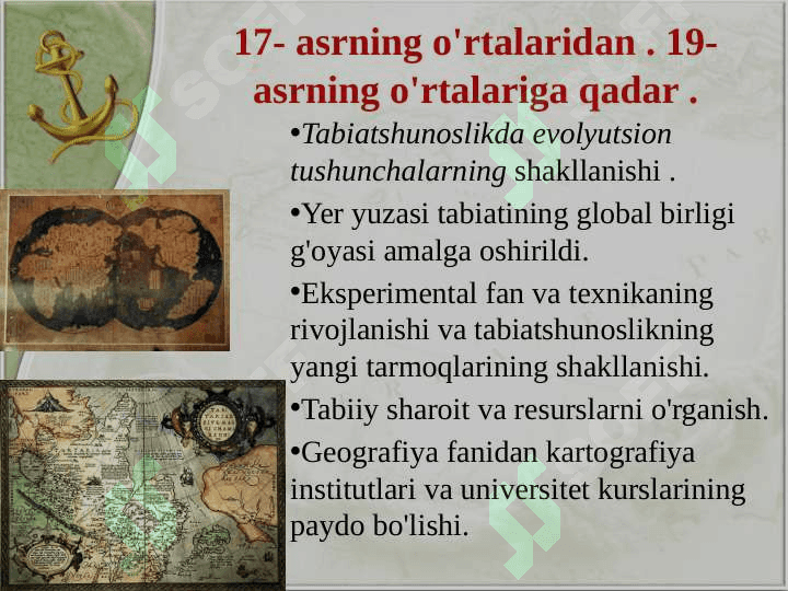 Geografiya fanining rivojlanish tarixi. 3
