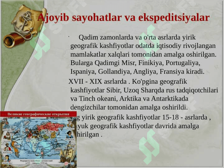 Geografiya fanining rivojlanish tarixi. 7