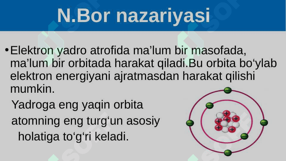 ATOM TUZILISHI.ATOM TUZILISHI. 6