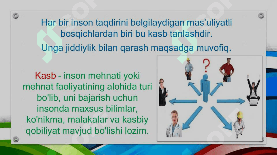 Kimyo kasblarda ko'rinishi 2