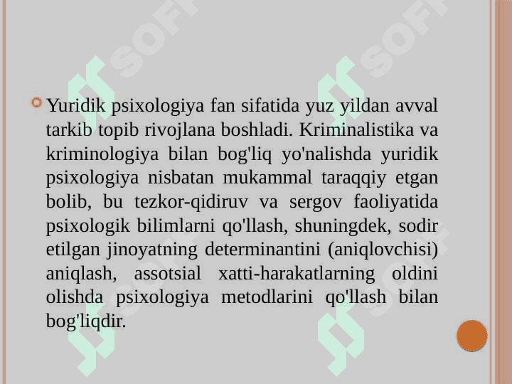Yuridik psixologiyaning umumiy vazifalari 8