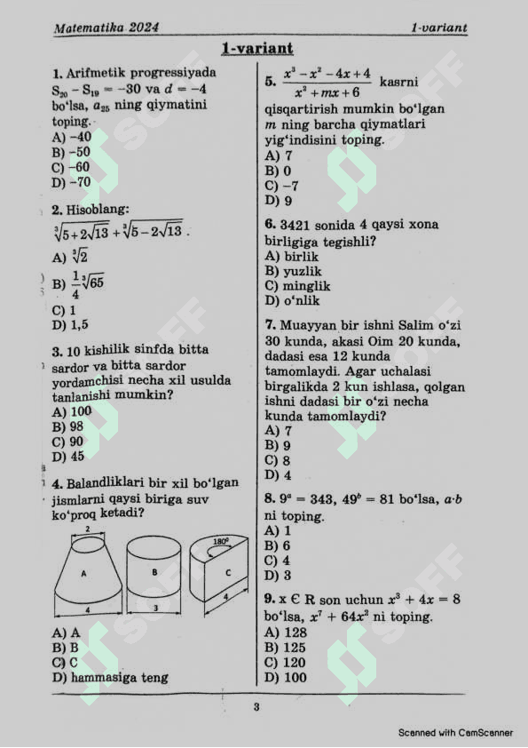 Matematika 2024 dtm 2