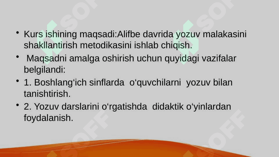 Savod o‘rgatish tayyorlov davri yozuv darslarini tashkil etish 4