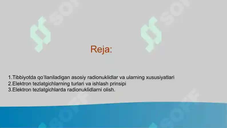 Tibbiyotda qo’llaniladigan radionuklidlarni elektron tezlatgichlarda olish 3