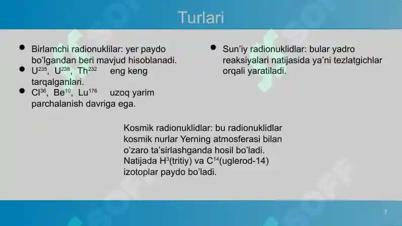 Tibbiyotda qo’llaniladigan radionuklidlarni elektron tezlatgichlarda olish 7