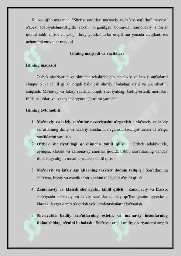 Sheriy san'atlar: ma'naviy va lafziy san'atlar 5