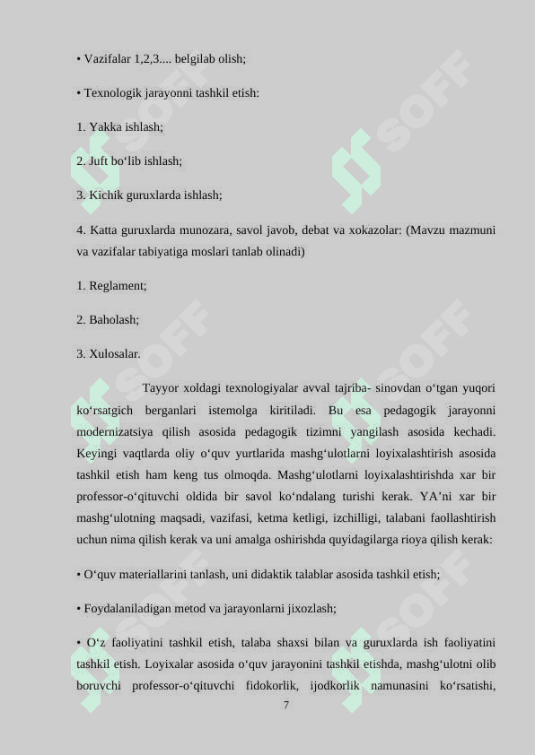 Boshlang'ich sinflarda noananaviy darslar tashkil etish metodikasi 7