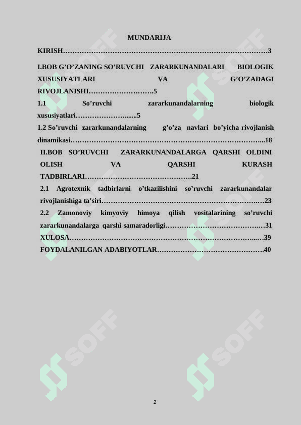 G’ozaning asosiy so’ruvchi zararkunandalari 2