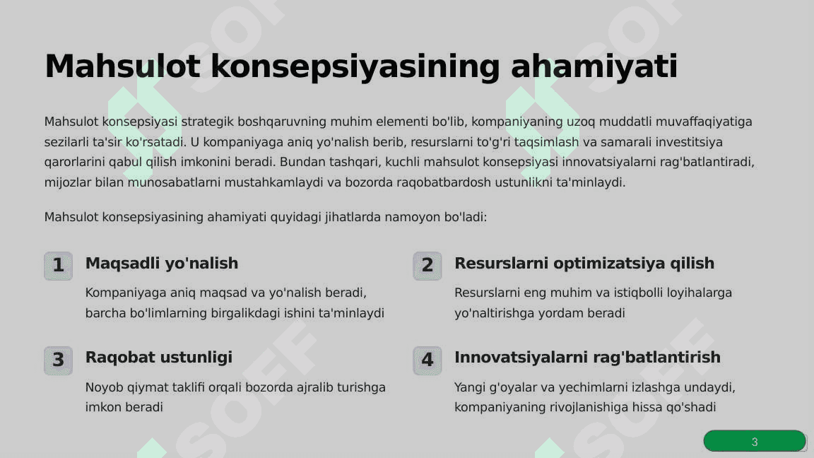 Strategik boshqaruvda mahsulot konsepsiyasi 3