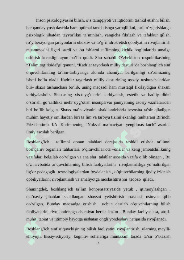 Kichik maktab yoshidagi o’quvchilarda do’stlik munosabatlari motivatsiyasining psixologik xususiyatlari 4