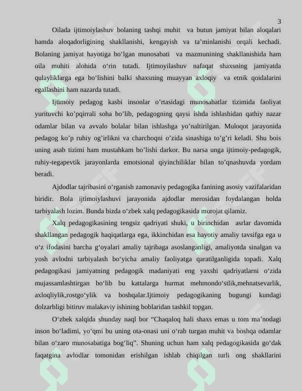 Mahalla ijtimoiylashuvning an’anaviy omili sifatida. 3